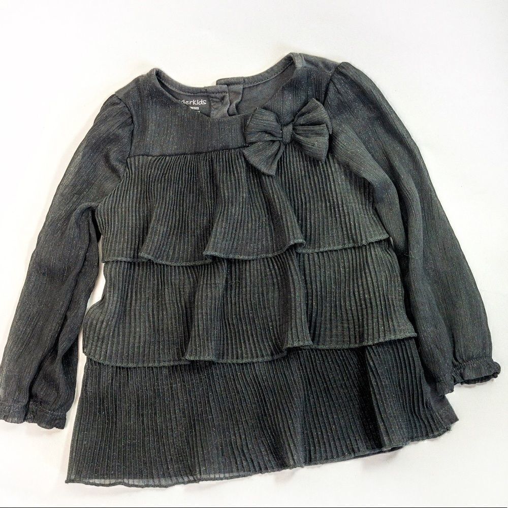 Wonderkids GrayTiered Ruffle Dress Sz 18m
